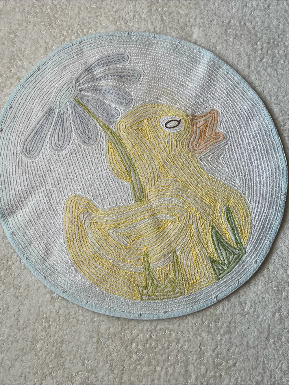 Vintage Cotton Chenille Duck Bath Rug